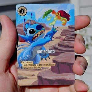 Stitch Hot Potato Lorcana Painted Alt Art Card