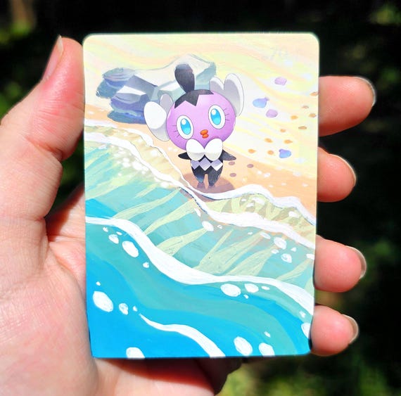 Gothita Pokemon Painted Alt Art Card - Etsy