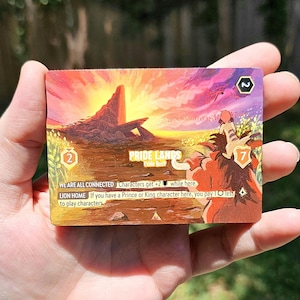 Lion King &#39;Pride Lands&#39; Lorcana Custom Painted Alt Art Card