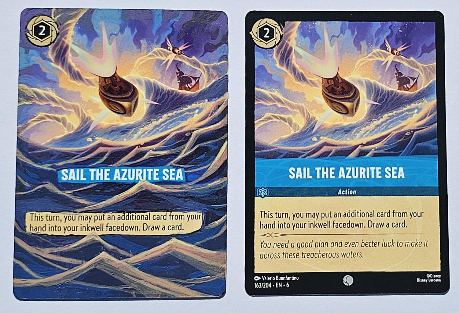 Sail the Azurite Sea Lorcana Painted Alt Art Card - Etsy