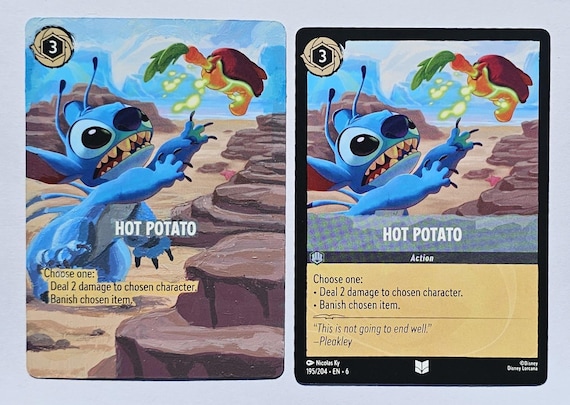Stitch Hot Potato Lorcana Painted Alt Art Card - Etsy