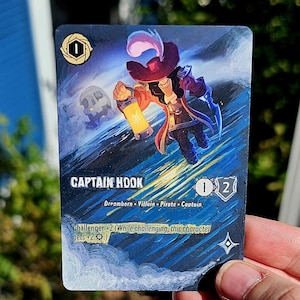 Captain Hook Lorcana Custom Painted Alt Art Card