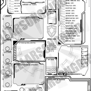 D&D Character Sheets - Futuristic