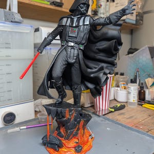 Darth Vader Statue – Hand-Painted 3D Print with LED Lights | Sci-Fi Inspired Collectible image 3