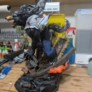 Werewolf 3D Printed and Painted figure image 6