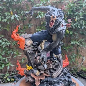 Werewolf 3D Printed and Painted figure