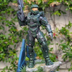 Spartan Super Soldier Statue – Hand-Painted 3D Print | Sci-Fi Inspired Collectible image 5