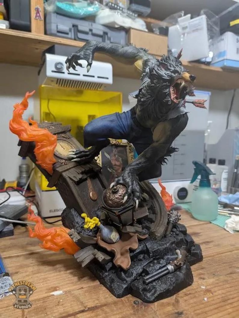 Werewolf 3D Printed and Painted figure image 7