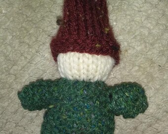 Gnome baby handknit doll toy