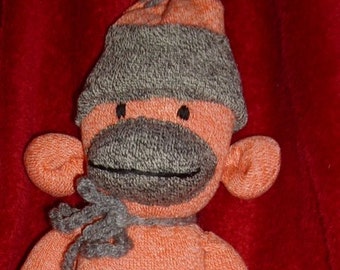 sock monkey, toy, handmade, traditional, stuffed animal