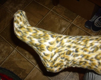 Fleece socks leopard print casual socks