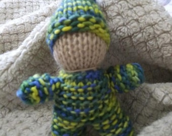 gnome, waldorf, baby toy, doll, amigurumi, baby gnome, handknit