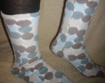 fleece socks, warm socks, ski socks, winter socks, polka dot socks for outdoor indoor wear