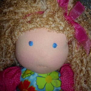 14 inch Waldorf doll with dress and shoes
