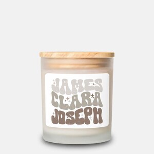 Custom Mama Candle with Kid Name - Personalized Mom Gift, Minimalist Mommy Candle for Mother&#39;s Day, Unique Mom Gift for Her
