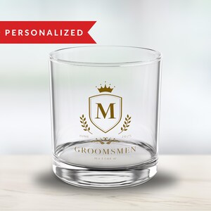 Kundengerechtes Groomsmen Rocks Glas, 10 Unze - Hochzeitsgeschenk, Whiskyglas, personalisierte Glaswaren, Junggesellenabschied, Barware Dekor