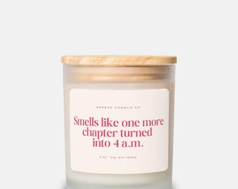 Book Lover Gift Smells Like One Chapter Turned Candle Reading Fan Library Bookworm Booktok Funny Surprise Gift For Girls Custom for Readers
