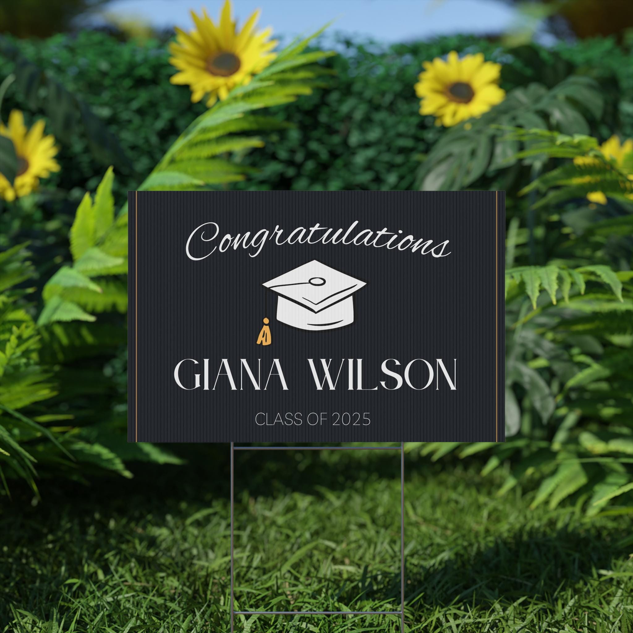 Custom Grad Sign, Personalized Graduation Yard Sign for Class of 2025 ...