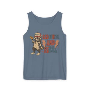 Funny 4th of July Tank, Feral Raccoon Tank Shirt Feral Girl, Red White and Feral Tank, Independence Day, America Shirt Tank, Patriotic Shirt