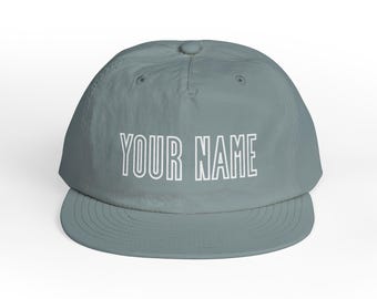 Gorra de surf personalizada, gorra snapback de nailon reciclado personalizada
