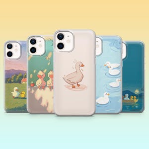 Cute Duck Phone Case Kawaii Animal Fun Goose Cover for iPhone 16e, 15, 14, 13, 12, Samsung S25, S24, S23, S22, A55, A35, A16, Pixel 9Pro, 8