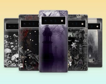 Goth Phone Case Dark Academia Aesthetic Cover for Google Pixel 10Pro, 9A, 8A, 7Pro, 6A, Samsung S25, S24, S23, A35, A16, A55, iPhone 17Pro