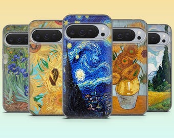 Van Gogh-telefoonhoesje Famous Painting Cover voor Google Pixel 10Pro, 10Pro XL, 10, 9, 9A, 8, 7A, 6A, Samsung S25, S24, A56, A36, A16, iPhone 17