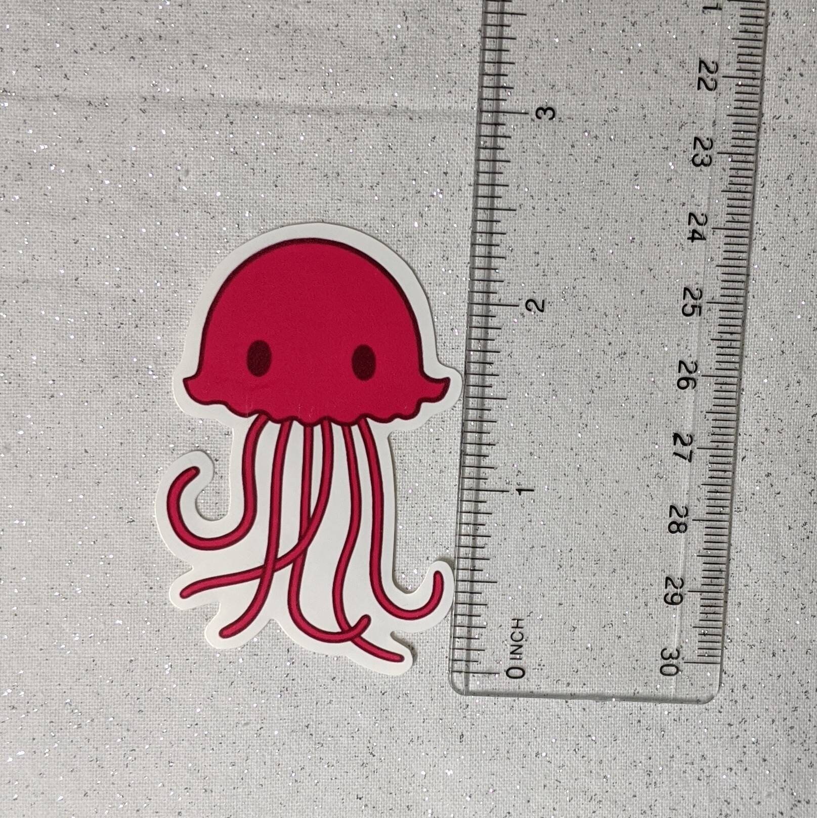 Jellyfish glossy vinyl stickers 5 pack Etsy