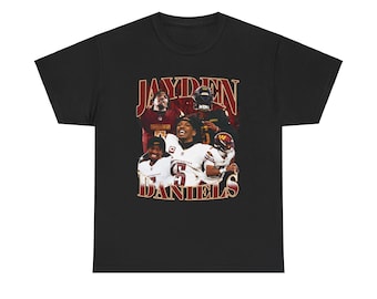 Vintage Jayden Daniels-T-shirt: retro voetbalshirt uit de jaren 90