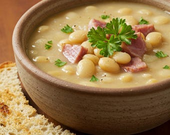 Hausgemachte herzhafte Limabohnensuppe - Hausmannskost vom Feinsten! Leckeres & Herzhaftes Familienessen | Einfaches Abendessen Rezept | Klassisches Comfort Food