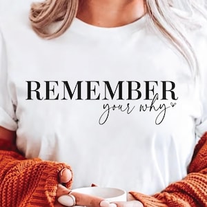 Remember Your Why SVG PNG | Motivational Quote Design, Inspirational Cricut Cut File, Positive Vibes, DIY Silhouette Craft