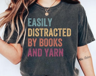 Books and Yarn SVG: Funny Knitting, Book Lover Design (Digital Download