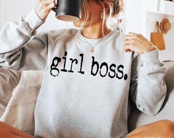 Girl Boss PNG Design: Retro Typewriter Empowerment Quote (Digital Download)