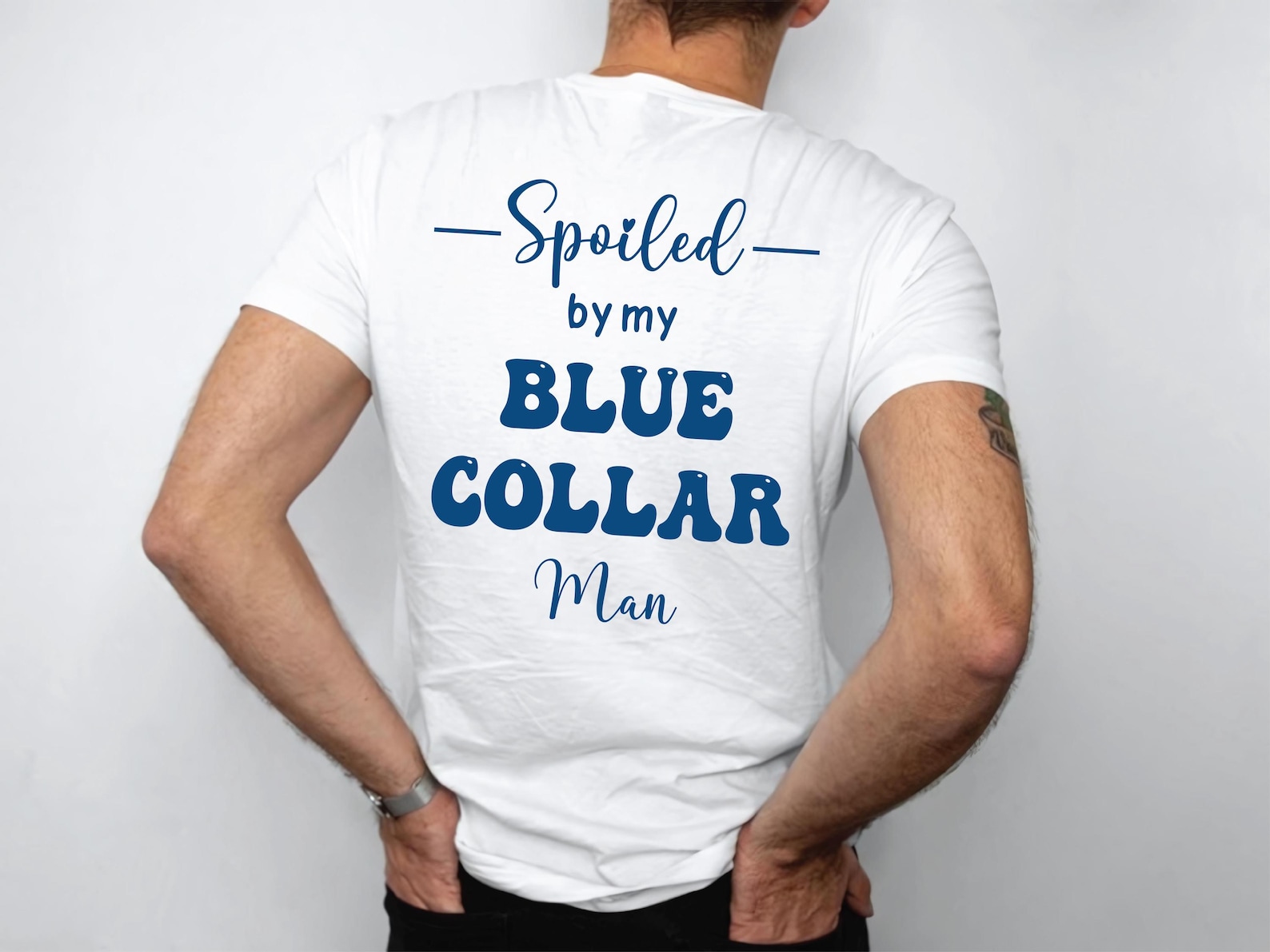 Spoiled Blue Collar Man SVG: Funny Wife Shirt Design (digital Download ...