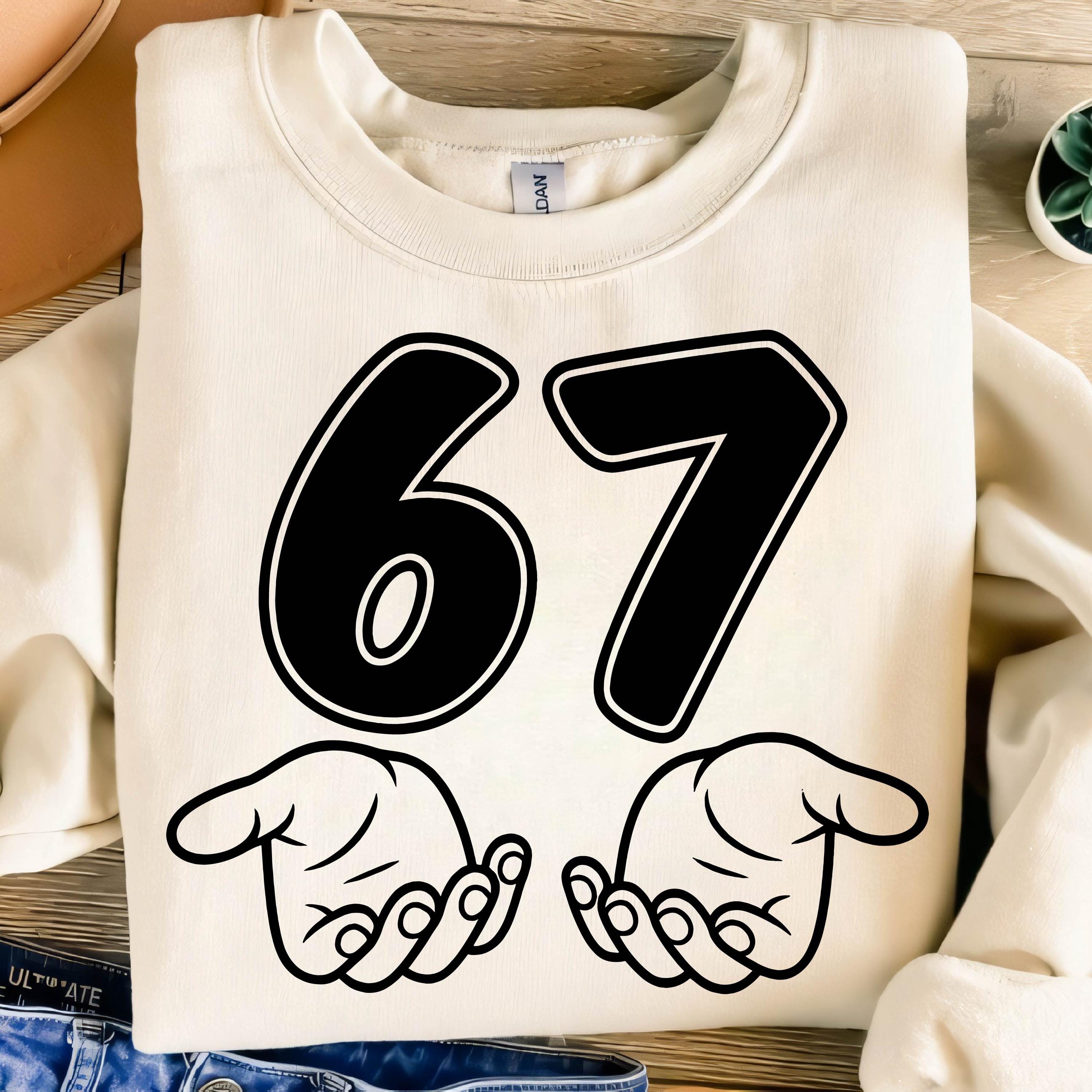 Six Seven Meme SVG PNG | Gen Alpha Funny Internet Humor (digital