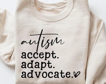 Autism Awareness SVG: Adapt Advocate Design accepteren (digitale download)