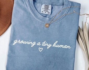 Growing a Tiny Human PNG, Funny Pregnancy Announcement Shirt PNG, Expecting Maternity Sublimation, Baby Shower Reveal Gift