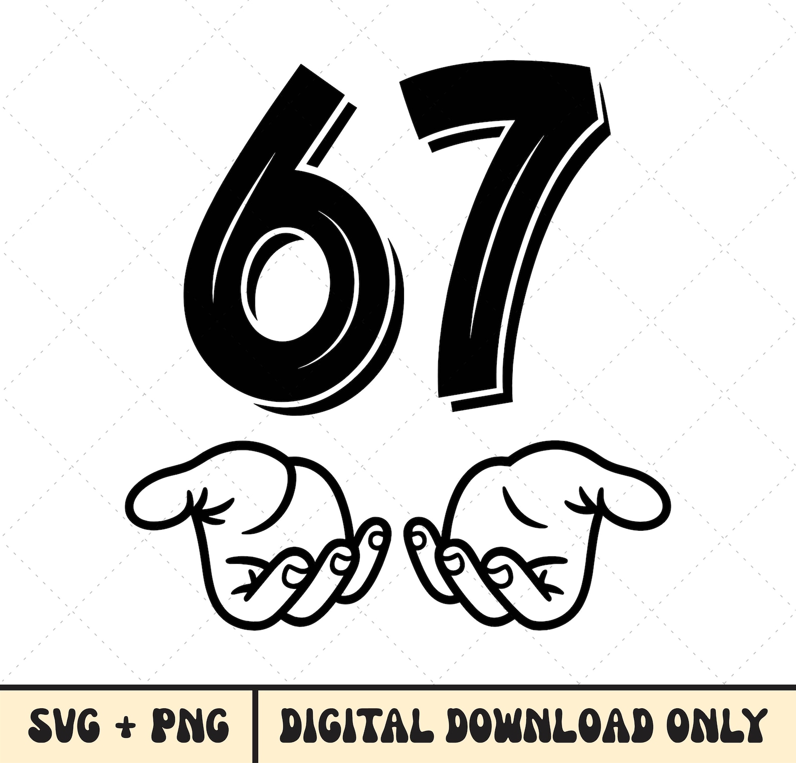 Six Seven Meme Hands PNG – Funny Viral Shirt SVG, 67 Hand Clipart for ...