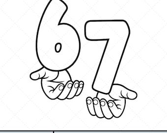 Viral Six Seven Meme SVG PNG | Funny 6 7 Internet Humor Graphic, Trendy Generation Alpha Sublimation Design for Shirts (digital download)