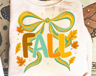 Fall Preppy Bow PNG, Fall PNG, Bow PNG, Fall Png Design, Autumn Png, Preppy Fall Coquette Bow Png, Coquette Fall Png, Trendy Fall Png Design