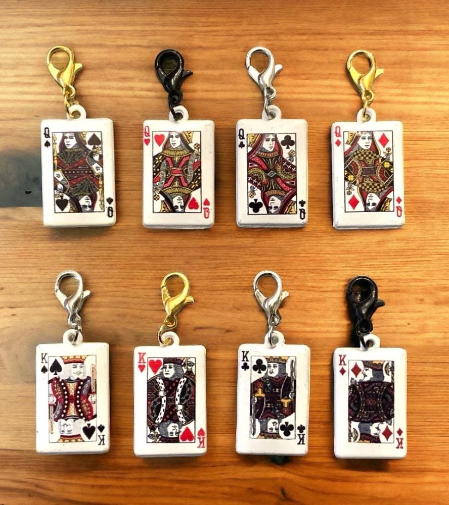 Gold Queen of Hearts Charm - Etsy