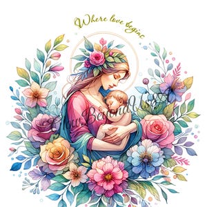 Mom Baby PNG Kinderzimmer | Digitaler Download Design | Druckbares Sublimationsdesign | Sofortiger Download PNG-Datei | T-Shirt PNG