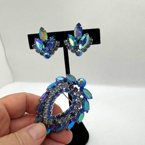 Vintage Sarah Coventry, Blue Lagoon. 1960&#39;s, blue Rhinestones. See DETAILS.