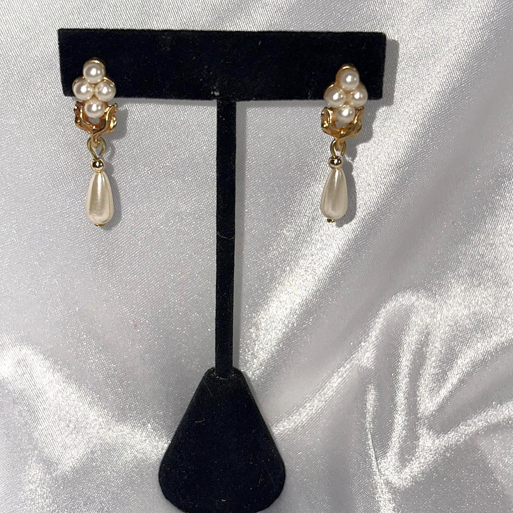 1980s Pearl Earrings - Etsy