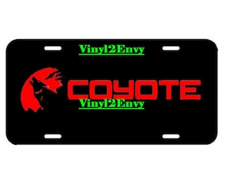 Coyote 5.0 Ford Mustang License Plate - Car Decal - Vinyl Car Decals, Ford Mustang Racing, Coyote Decal, Choose Color