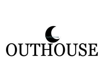 Out House Bathroom Decal - Wall Decal - Vinyl Wall Decals, Vinyl Decal, Bathroom Decor, Outhouse Wall Decal, Outhouse Decor