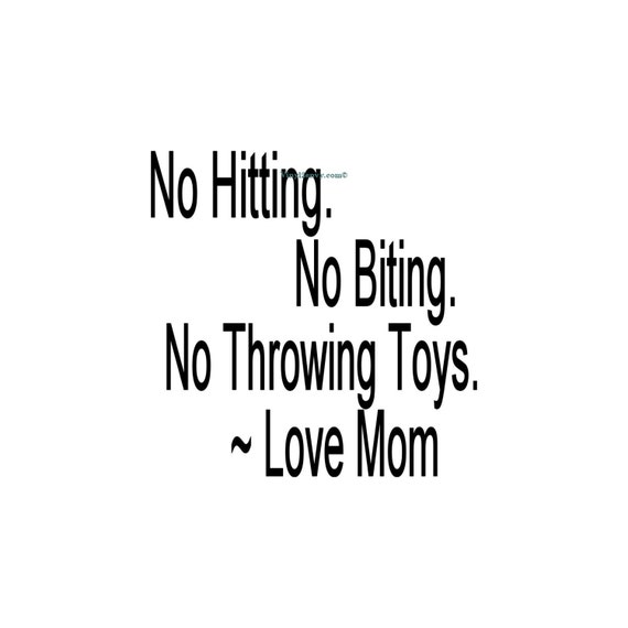 no throwing toys