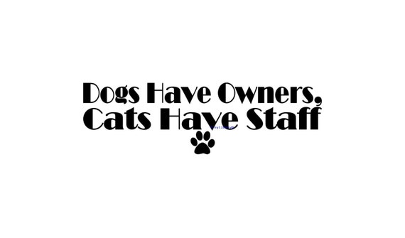 Design with Vinyl Top Selling Decals Dogs Have Owners Cats Have Staff Wall Art