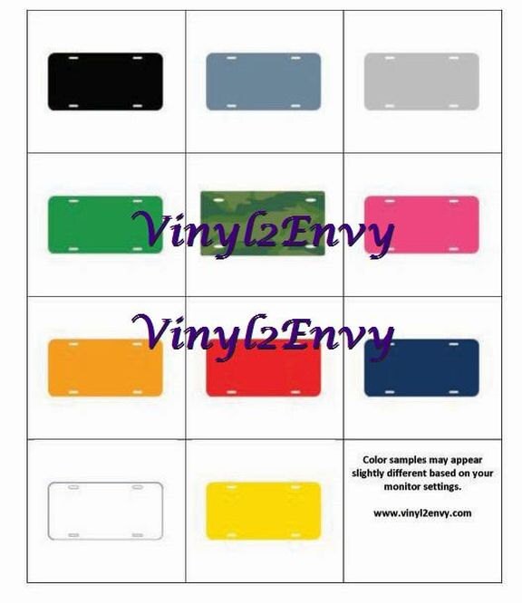 Plastic License Plate Blank for Decals Vinyl Lettering | Etsy