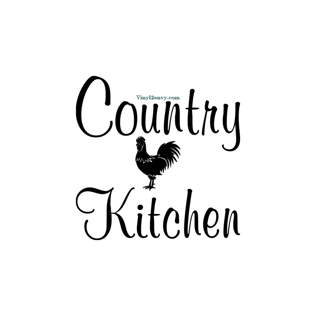 Country Kitchen Rooster Wall Decal Vinyl Wall Decals, Wall Decor